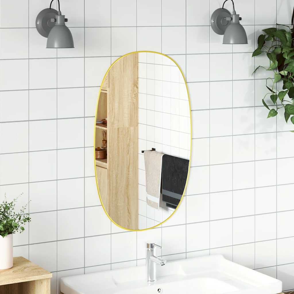 Espejo de pared de Vidaxl 70x45 cm de oro