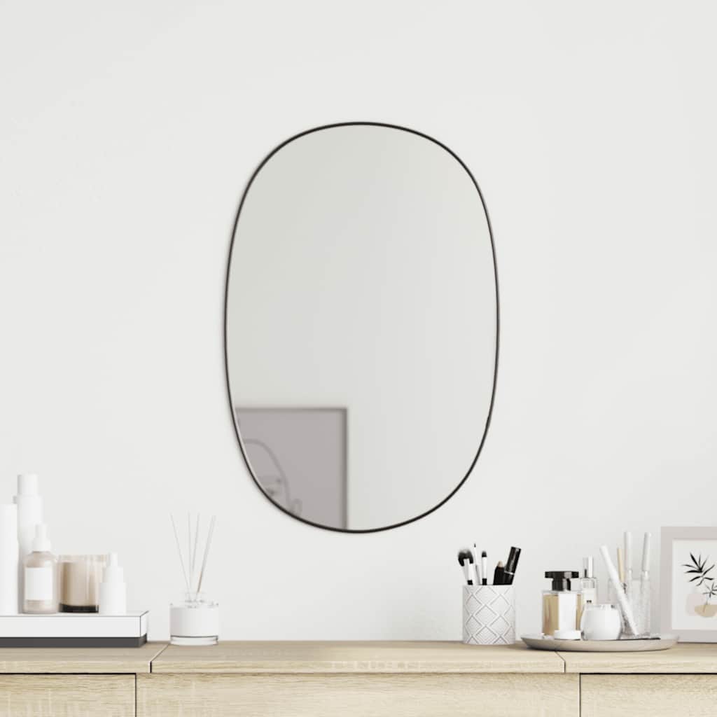 Espejo de pared de Vidaxl 50x35 cm negro