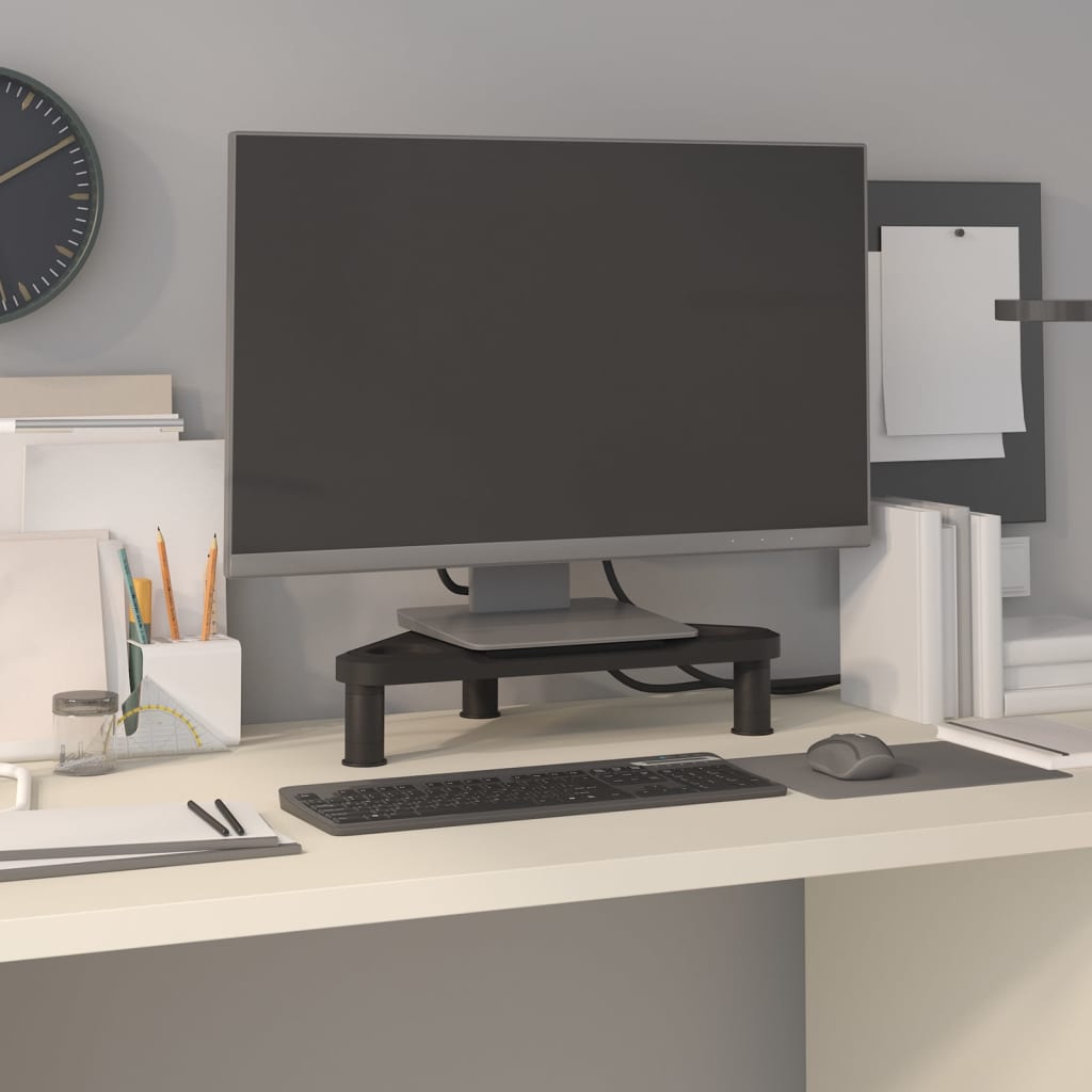 VidaXL soporte para monitor esquinero 49x28x10,5 cm negro