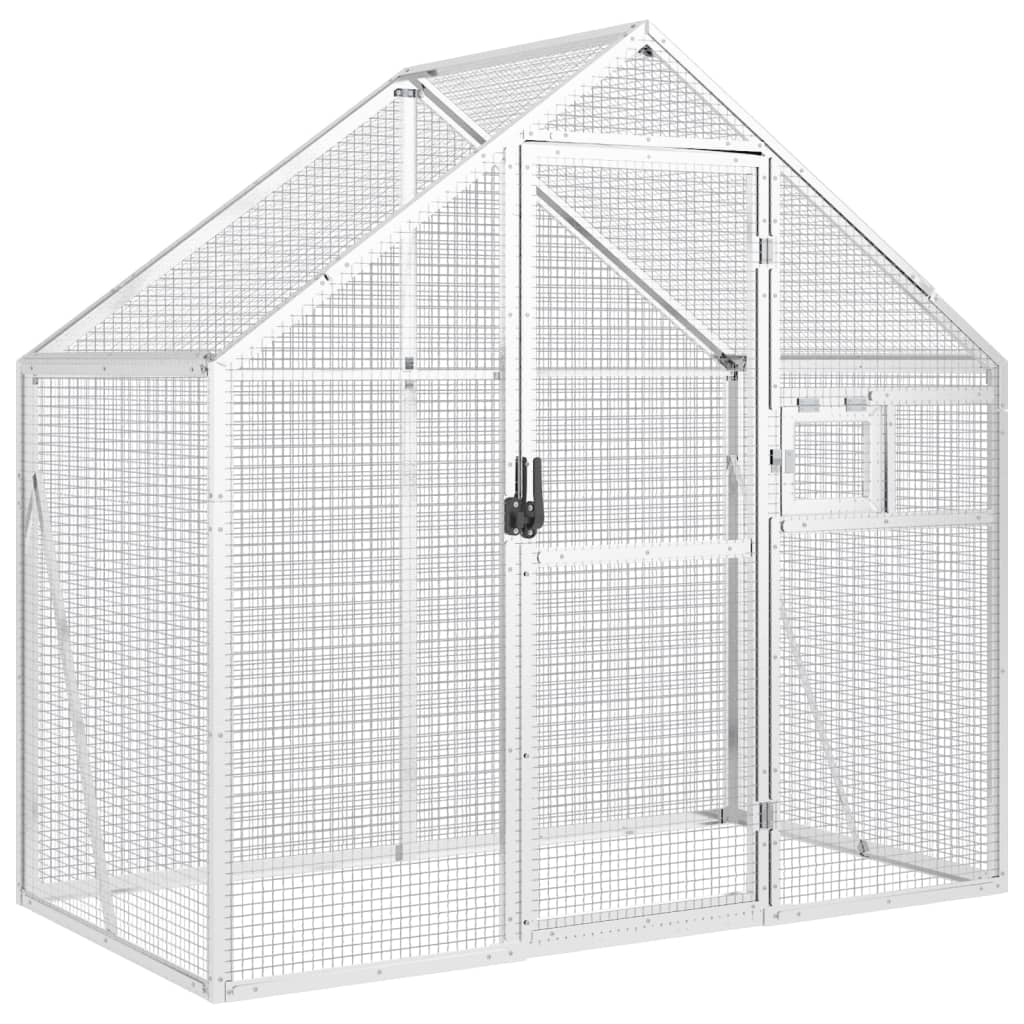 Vidaxl Aviary 179x100x185 m in argento in alluminio