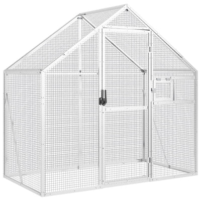 Vidaxl Aviary 179x100x185 M Aluminio de plata de color