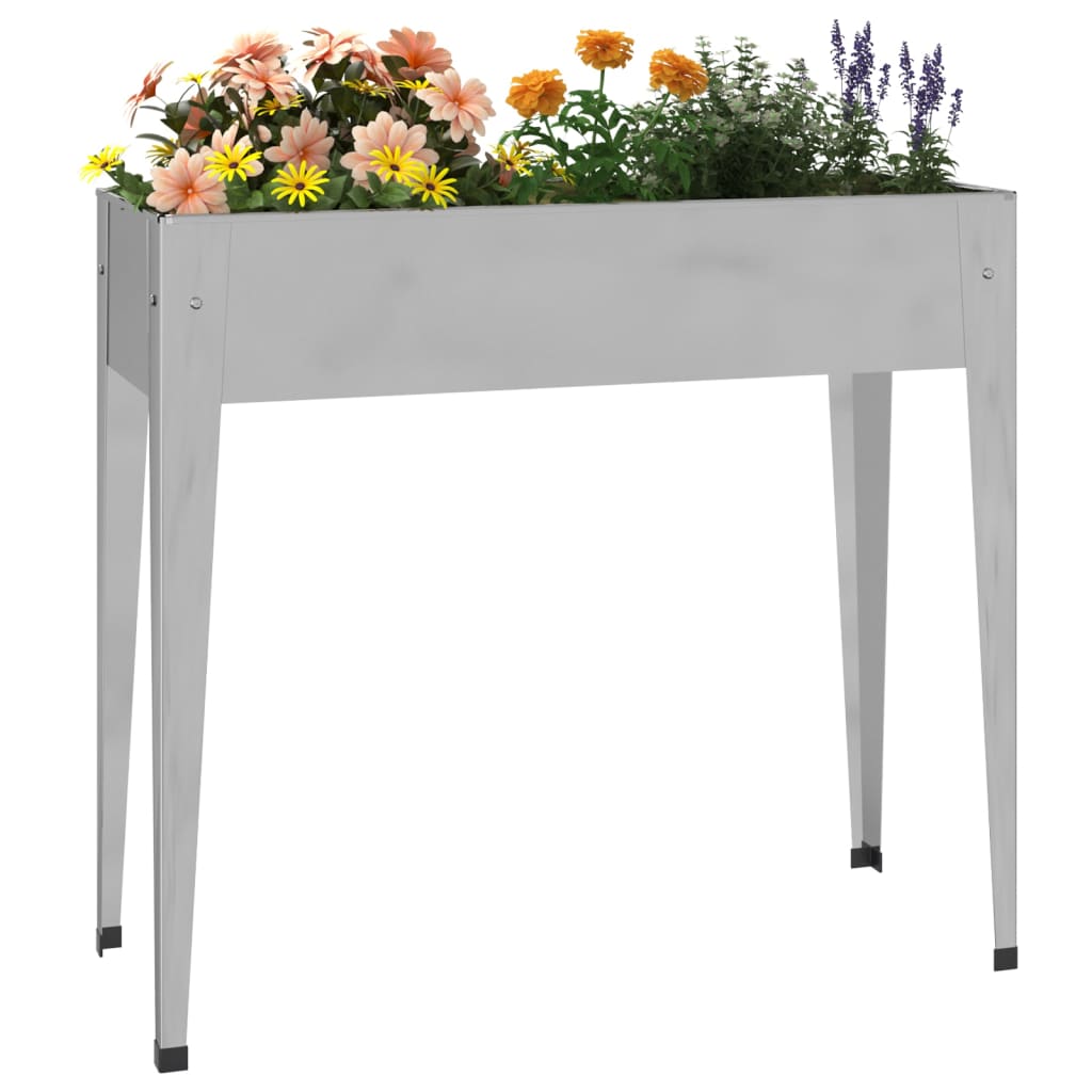 Vidaxl Planter 100.5x40.5x90 cm de acero galvanizado