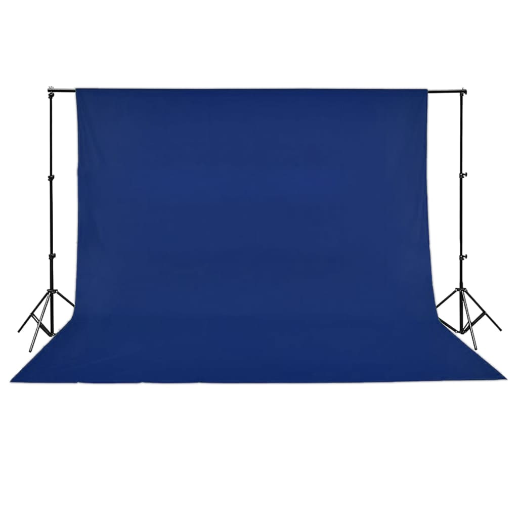 VidaXL Achtergrond zonder standaard chromakey 500x300 cm katoen blauw