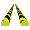 Vidaxl angolo protettori 2 pezzi 4x3x100 cm PU giallo e nero