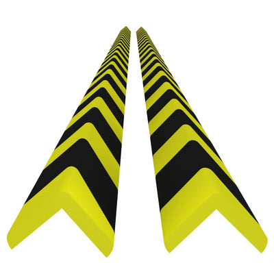 Protectores de esquina de Vidaxl 2 ST 4.5x4.5x104 cm PU amarillo y negro
