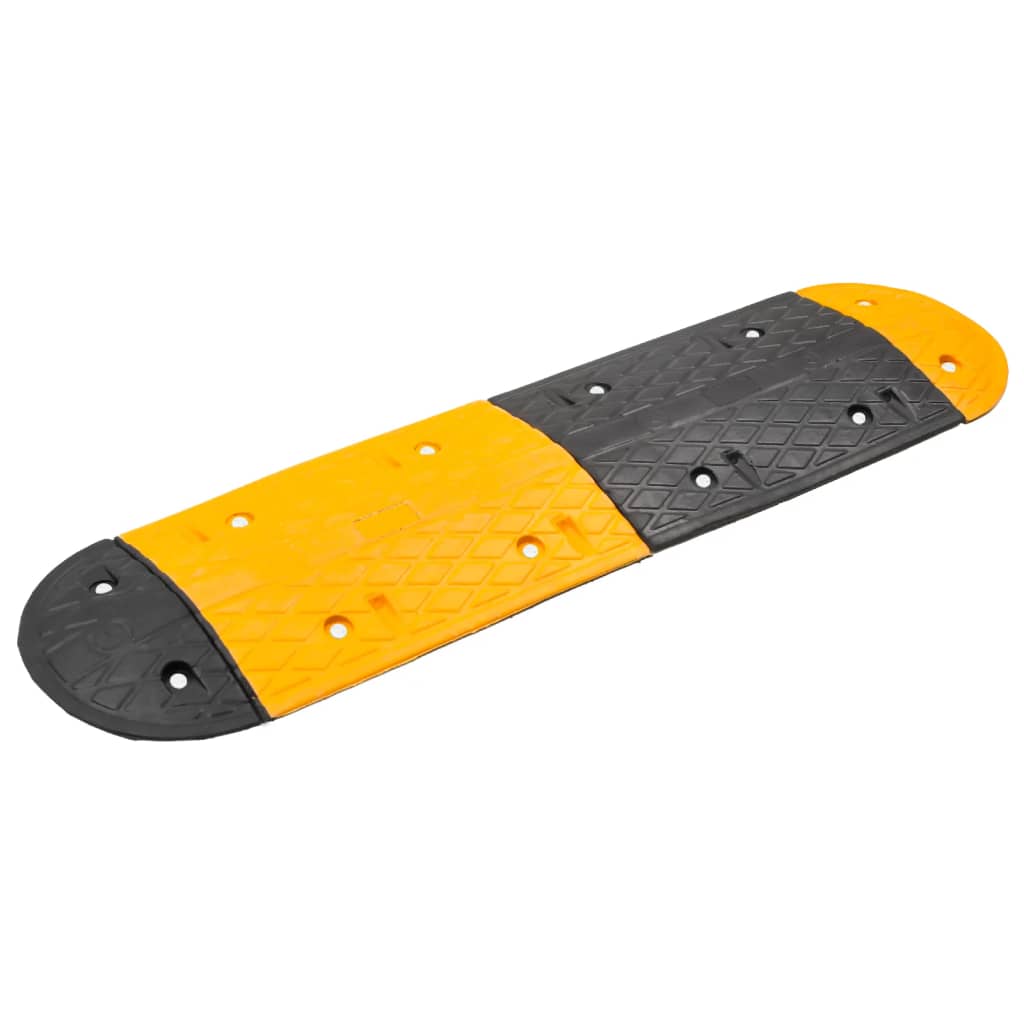 Vidaxl Speed ​​Bump 129x32.5x4 Giallo in gomma e nero