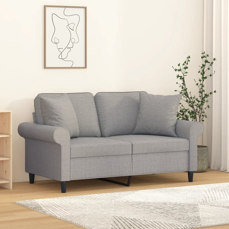 Vidaxl cojines decorativos 2 st 40x40 cm tela gris claro
