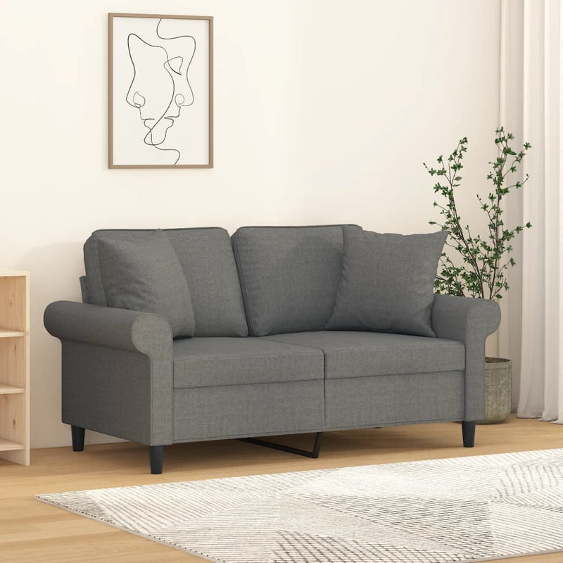 Vidaxl cojines decorativos 2 st 40x40 cm tela gris oscuro