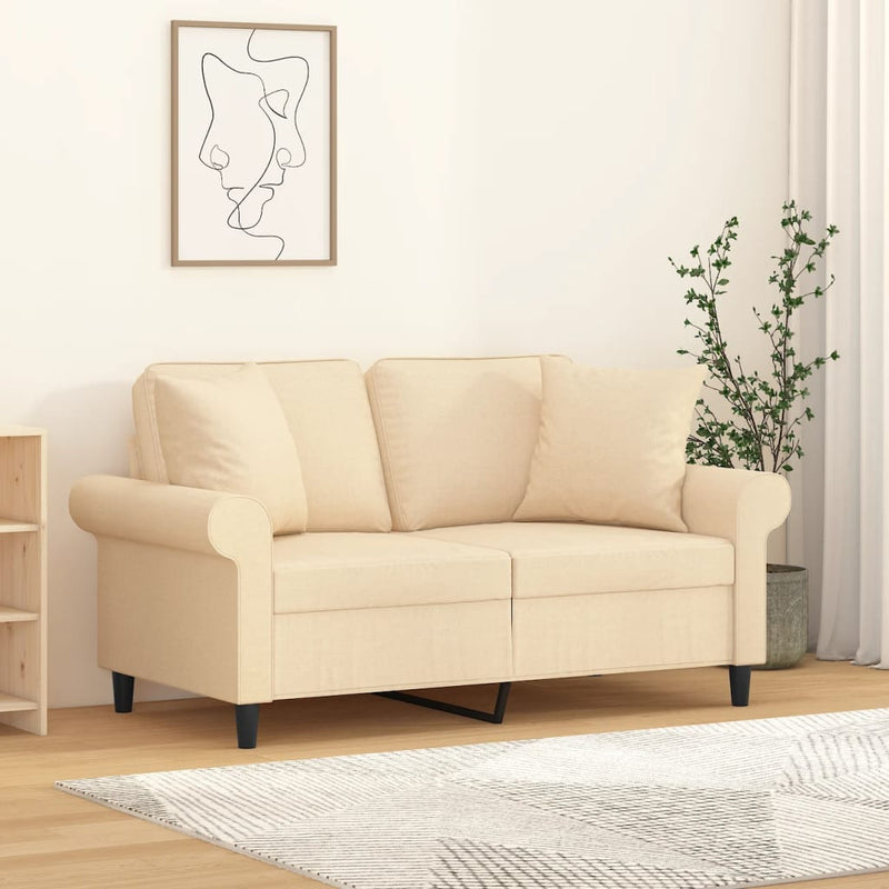 Vidaxl cojines decorativos 2 pcs 40x40 cm de crema de tela