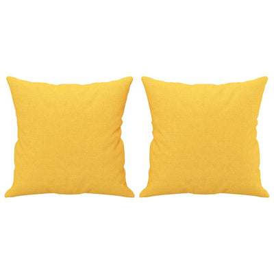 Vidaxl sierkussens 2 st 40x40 cm stof lichtgeel