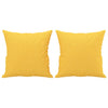 Vidaxl Cuscini decorativi 2 ST 40x40 cm tessuto giallo chiaro