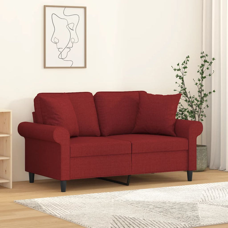 Vidaxl Cuscini decorativi 2 ST 40x40 cm Vino in tessuto rosso