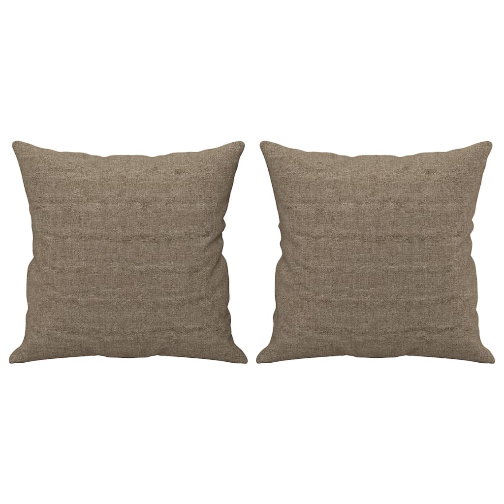 Cuscini decorativi Vidaxl 2 ST 40x40 cm tessuto taupe