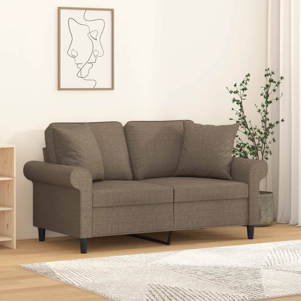 Cuscini decorativi Vidaxl 2 ST 40x40 cm tessuto taupe