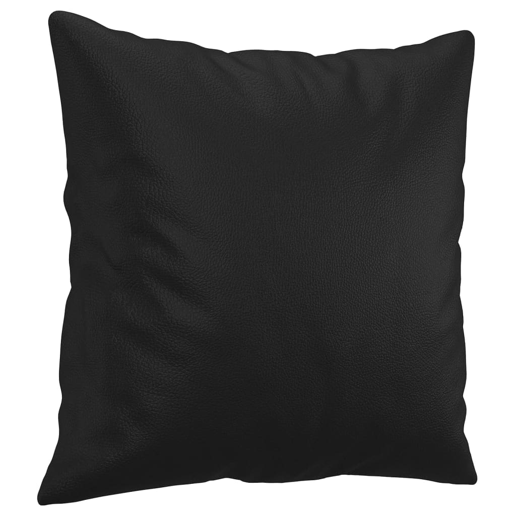 Vidaxl cojines decorativos 2 st 40x40 cm de cuero artificial negro