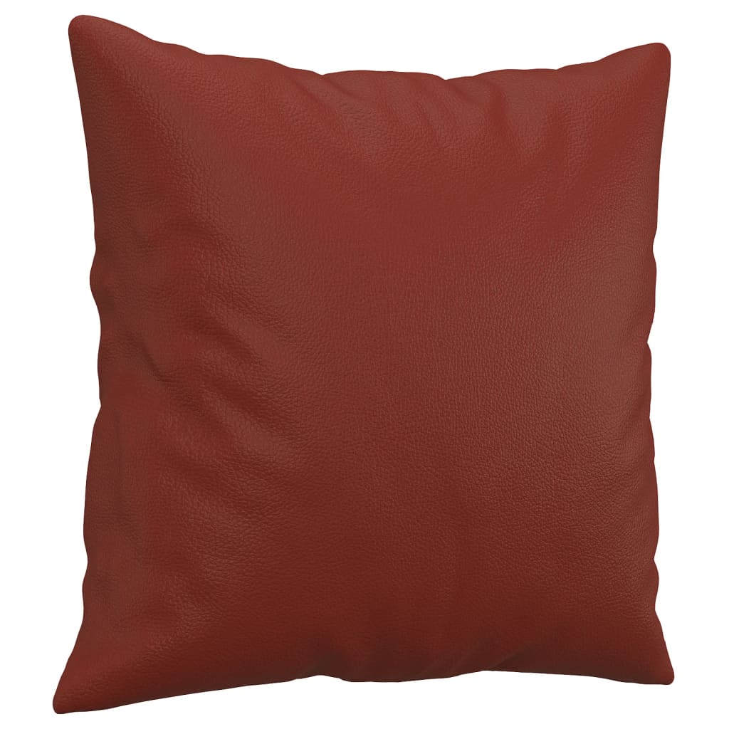 Vidaxl Cuscini decorativi 2 ST 40x40 cm Vino in pelle artificiale