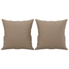 Vidaxl Cuscini decorativi 2 pezzi 40x40 cm Cappuccino in pelle artificiale