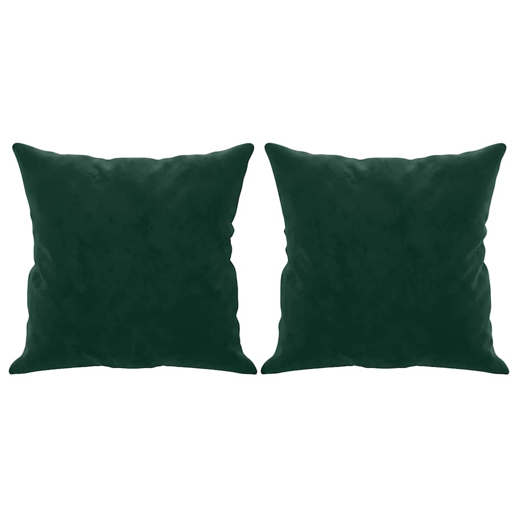 Cuscini decorativi Vidaxl 2 ST 40x40 cm Verde scuro