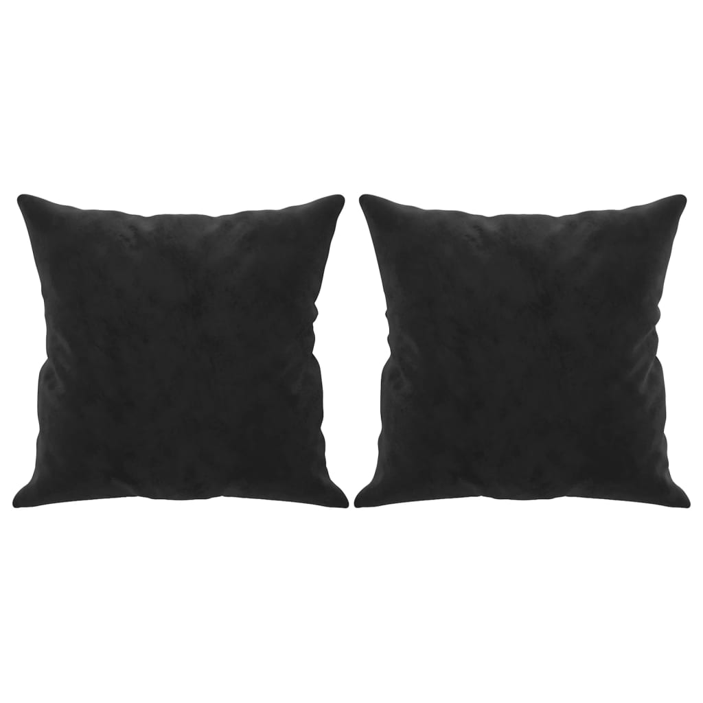 Cojines decorativos de Vidaxl 2 st 40x40 cm de terciopelo negro