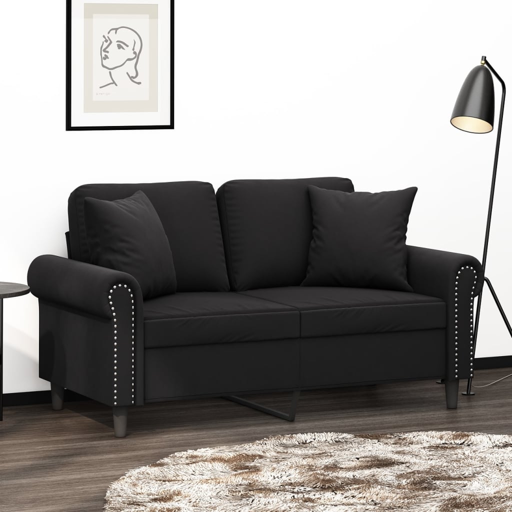 Cuscini decorativi Vidaxl 2 St 40x40 cm Velvet nero