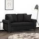 Cuscini decorativi Vidaxl 2 St 40x40 cm Velvet nero