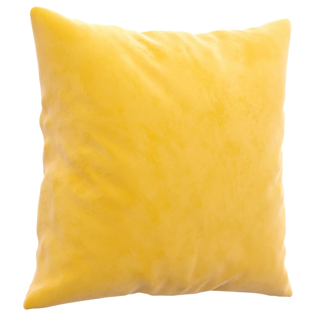 Cojines decorativos de Vidaxl 2 st 40x40 cm de terciopelo amarillo