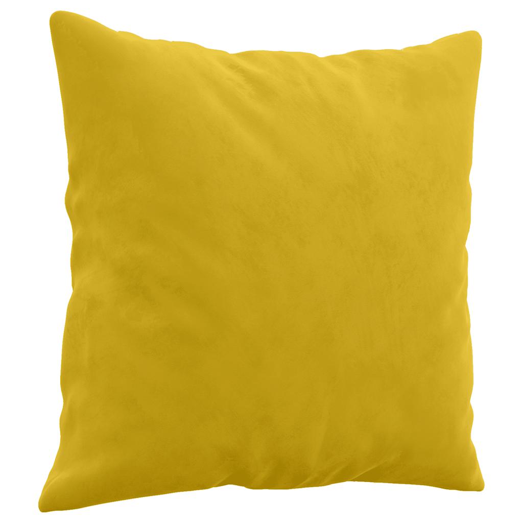 Vidaxl sierkussens 2 st 40x40 cm fluweel geel