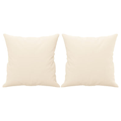 Cojines decorativos de Vidaxl 2 st 40x40 cm de crema de terciopelo coloreada