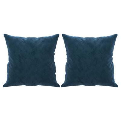 Cojines decorativos de Vidaxl 2 st 40x40 cm de terciopelo azul