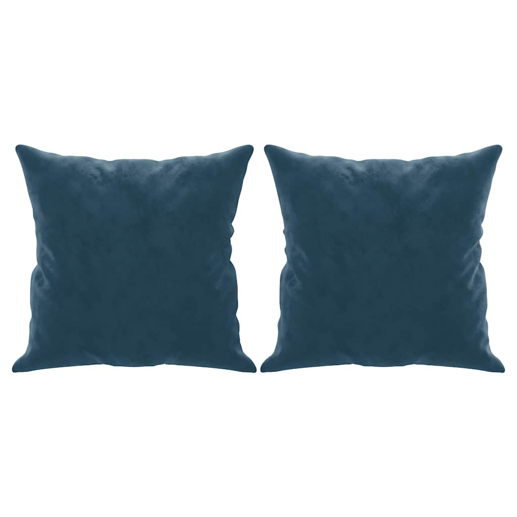 Cuscini decorativi Vidaxl 2 ST 40x40 cm blu di velluto