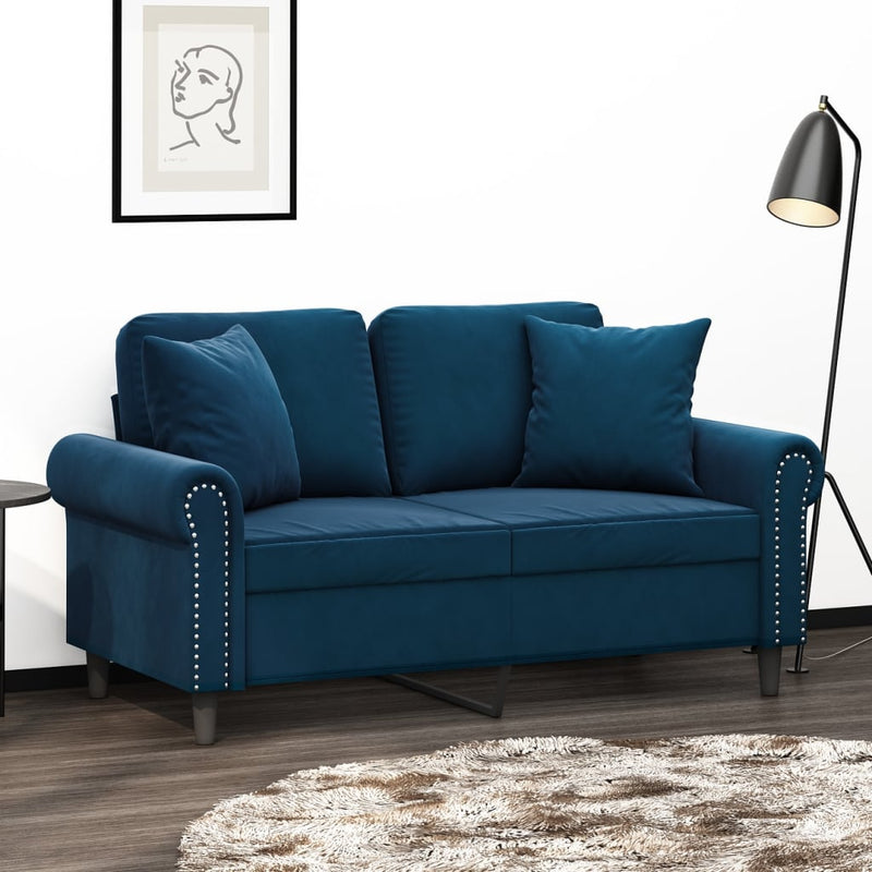 Cuscini decorativi Vidaxl 2 ST 40x40 cm blu di velluto