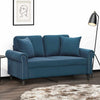 Cojines decorativos de Vidaxl 2 st 40x40 cm de terciopelo azul