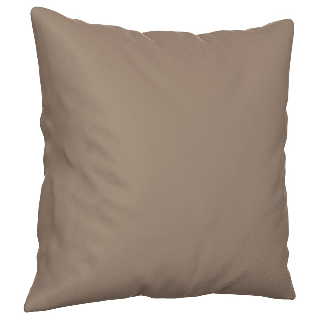 VidaXL Sierkussens 2 st 40x40 cm microvezelstof taupe