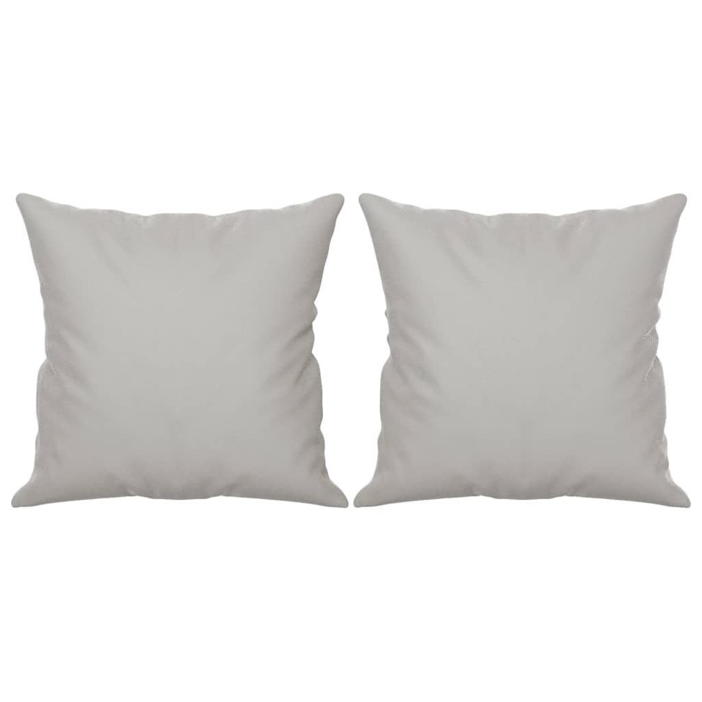 Vidaxl Cushion decorativi 2 pezzi 40x40 cm tessuto in microfibra grigio chiaro