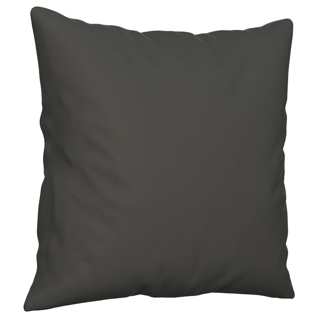 Vidaxl Cuscini decorativi 2 St 40x40 cm tessuto in microfibra grigio scuro