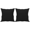 Vidaxl Cuscini decorativi 2 PC 40x40 cm tessuto in microfibra nera