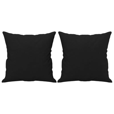 Vidaxl cojines decorativos 2 pcs 40x40 cm de tela de microfibra negra