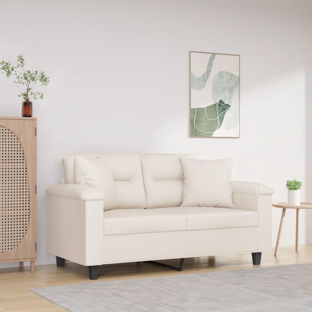 Cuscini decorativi vidaxl 2 pezzi 40x40 cm in tessuto in microfibra beige