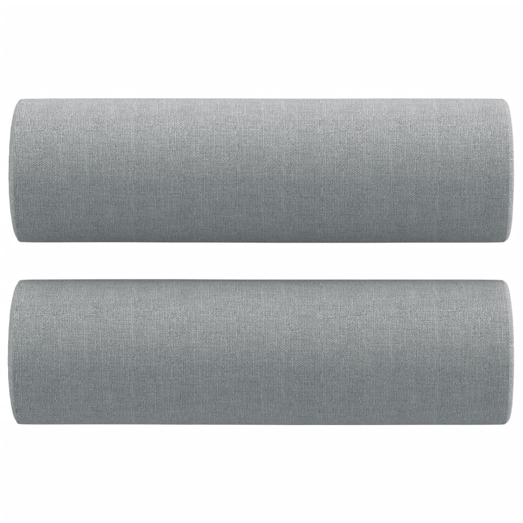 Vidaxl cojines decorativos 2 st 15x50 cm tela gris claro