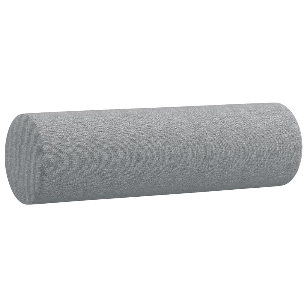 Vidaxl cojines decorativos 2 st 15x50 cm tela gris claro