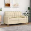 Vidaxl sierkussens 2 st 15x50 cm stof crèmekleurig
