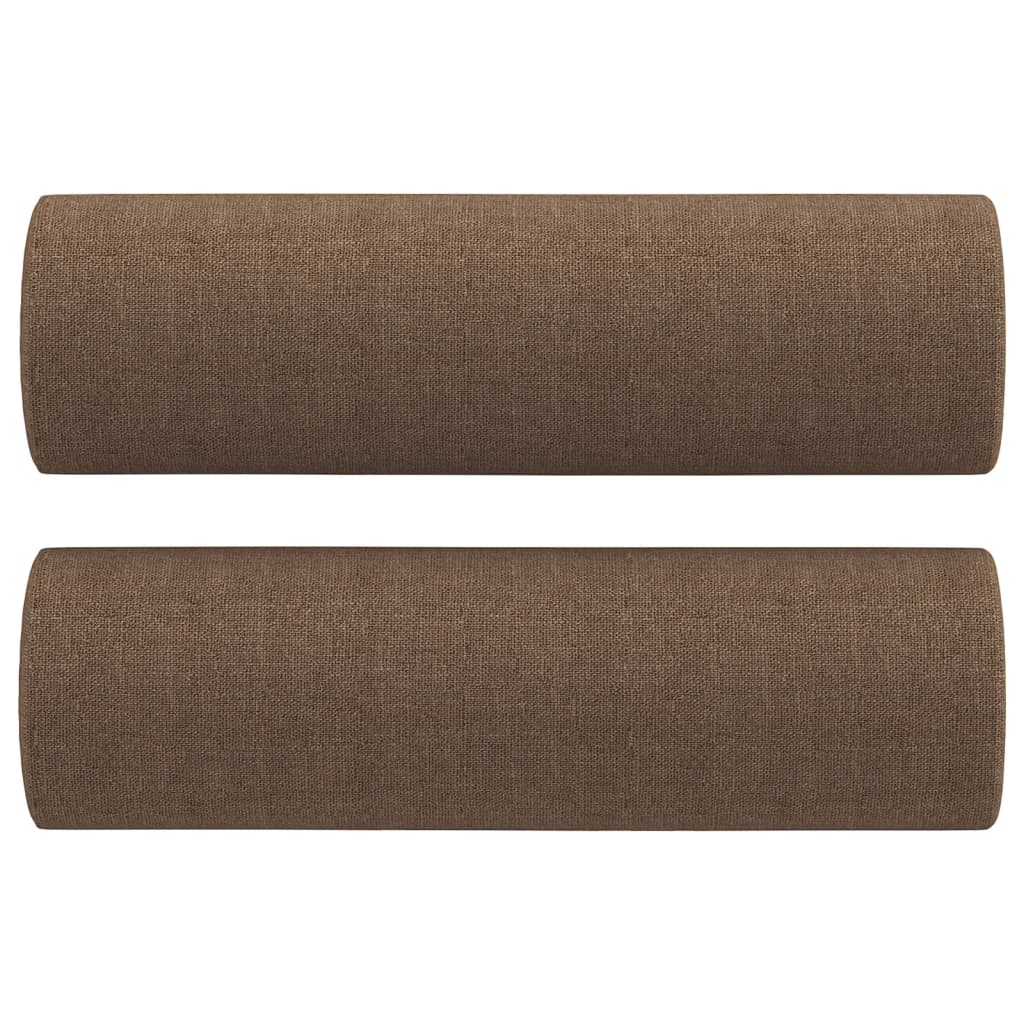 Vidaxl Cuscini decorativi 2 St 15x50 cm tessuto marrone