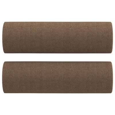 Vidaxl cojines decorativos 2 st 15x50 cm de tela marrón