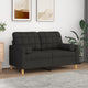 Cuscini decorativi Vidaxl 2 St 15x50 cm tessuto nero