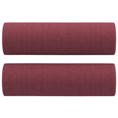 Vidaxl sierkussens 2 st 15x50 cm stof wijnrood