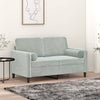 Vidaxl cojines decorativos 2 st 15x50 cm terciopelo gris claro