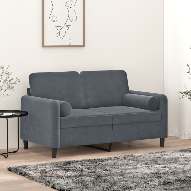 Cojines decorativos de Vidaxl 2 st 15x50 cm terciopelo gris oscuro