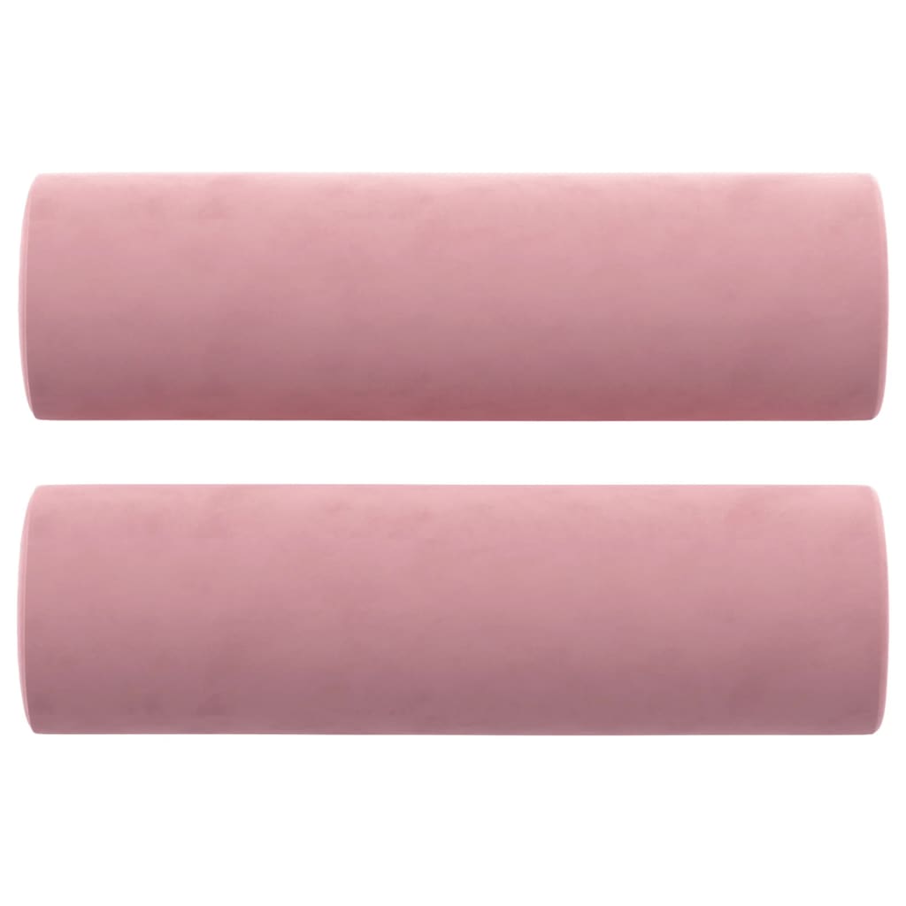 Vidaxl cojines decorativos 2 st 15x50 cm de terciopelo rosa