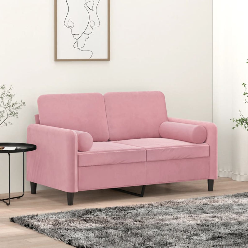 Vidaxl cojines decorativos 2 st 15x50 cm de terciopelo rosa