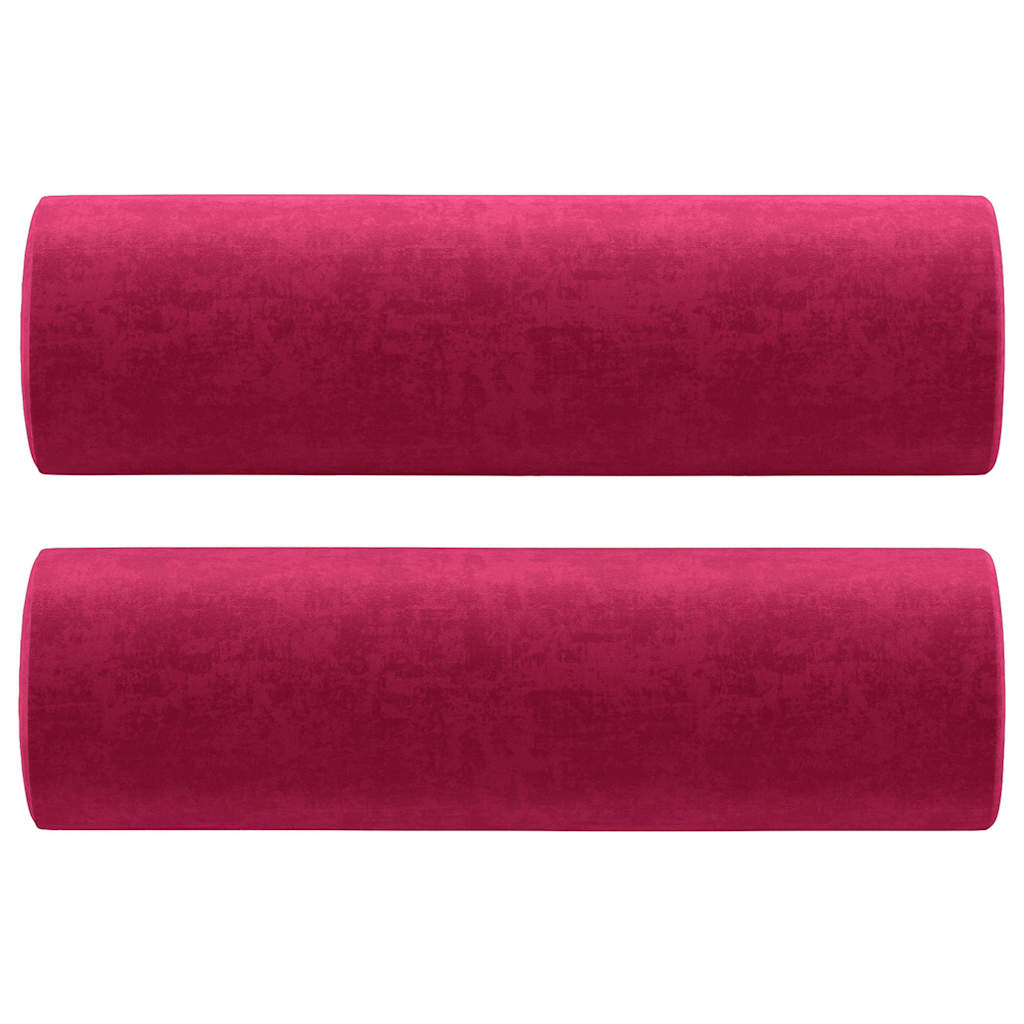 Vidaxl Cuscini decorativi 2 ST 15x50 cm Vino di velluto rosso